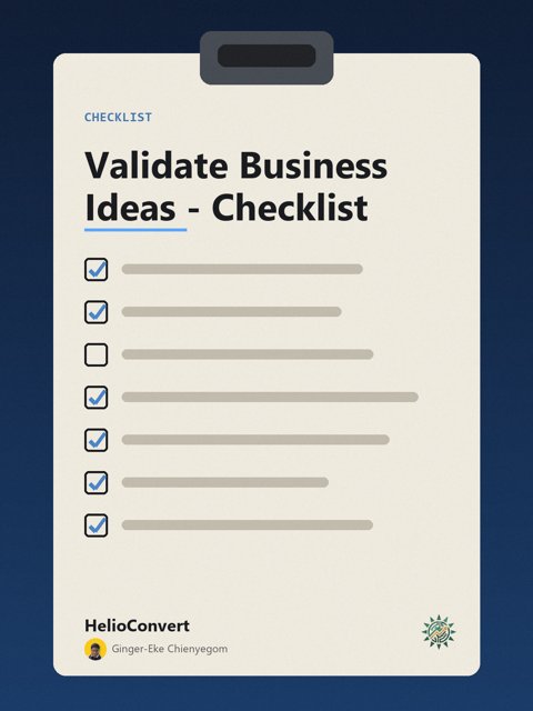Validate Business Ideas - Checklist