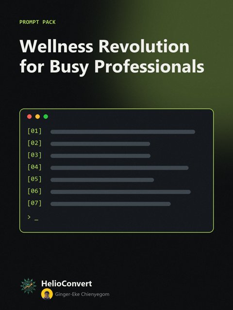 Wellness Revolution for Busy Professionals