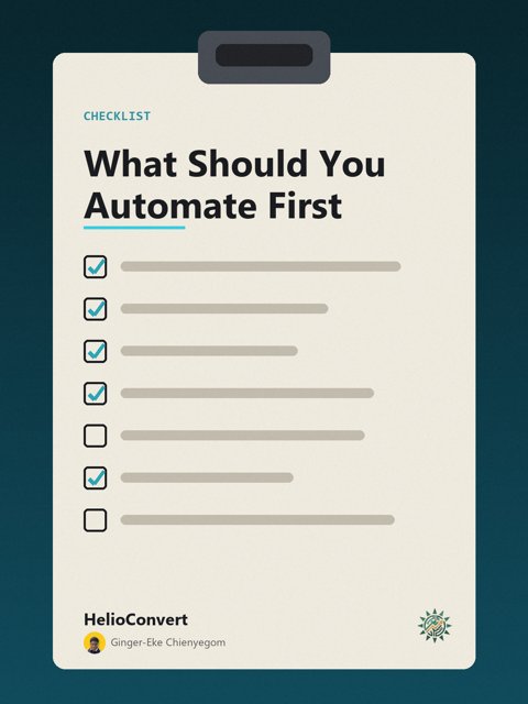 What Should You Automate First
