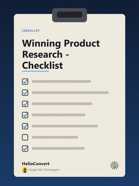 Winning Product Research - Checklist