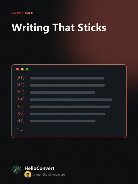 Writing That Sticks: Prompt Pack cover